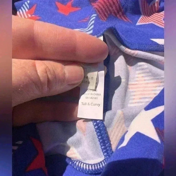 Lularoe TC 10-16 blue star Americana leggings NWOT. Red, white, and blue! - Picture 5 of 5